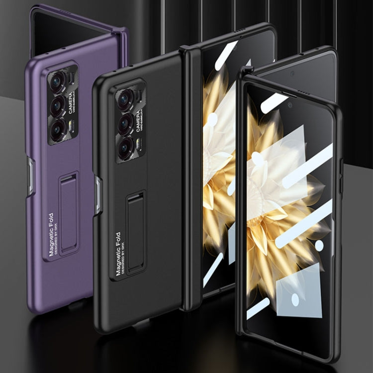 For Honor Magic V2 GKK Integrated Magnetic Folding Hinge All-inclusive Phone Case(Black) - Honor Cases by GKK | Online Shopping UK | buy2fix