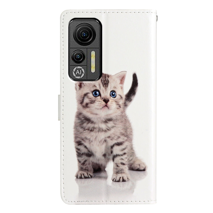 For Ulefone Note 14 Colored Drawing Leather Phone Case(Little Tabby Cat) - Ulefone Cases by buy2fix | Online Shopping UK | buy2fix