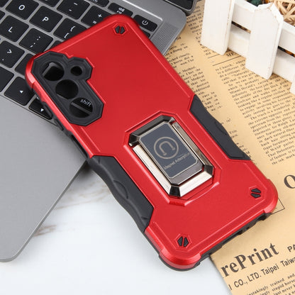 For Samsung Galaxy S23 FE 5G Non-slip Shockproof Armor Phone Case with Ring Holder(Red) - Galaxy S23 FE 5G Cases by buy2fix | Online Shopping UK | buy2fix