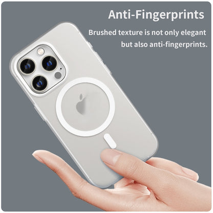 For iPhone 16 Pro Max MagSafe Frosted Translucent TPU + PC Full Coverage Phone Case(White) - iPhone 16 Pro Max Cases by buy2fix | Online Shopping UK | buy2fix