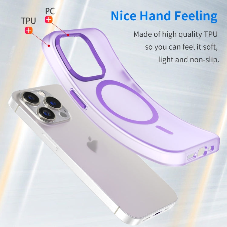 For iPhone 16 Pro Max MagSafe Frosted Translucent TPU + PC Full Coverage Phone Case(Dark Purple) - iPhone 16 Pro Max Cases by buy2fix | Online Shopping UK | buy2fix