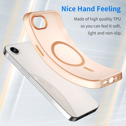 For iPhone 16e MagSafe Frosted Translucent TPU + PC Full Coverage Phone Case(Orange) - iPhone 16e Cases by buy2fix | Online Shopping UK | buy2fix