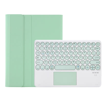 For Samsung Galaxy Tab S9 FE Candy Color TPU Round Keycap Touch Bluetooth Keyboard Leather Case(Light Green) - Samsung Keyboard by buy2fix | Online Shopping UK | buy2fix