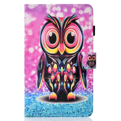 For Lenovo Tab M11/ Xiaoxin Pad 11 2024 Coloured Drawing Stitching Smart Leather Tablet Case(Owl) - Lenovo by buy2fix | Online Shopping UK | buy2fix