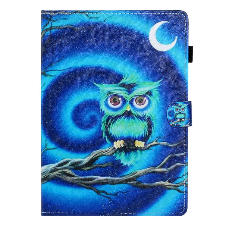 For Lenovo Tab M11/ Xiaoxin Pad 11 2024 Coloured Drawing Stitching Smart Leather Tablet Case(Moon Owl) - Lenovo by buy2fix | Online Shopping UK | buy2fix