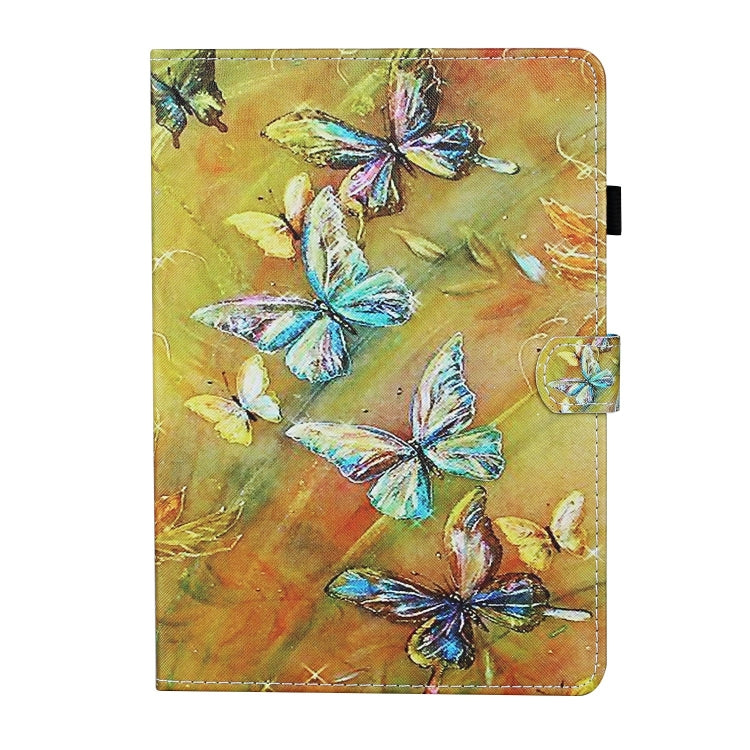 For Lenovo Tab M11/ Xiaoxin Pad 11 2024 Coloured Drawing Stitching Smart Leather Tablet Case(Butterfly) - Lenovo by buy2fix | Online Shopping UK | buy2fix