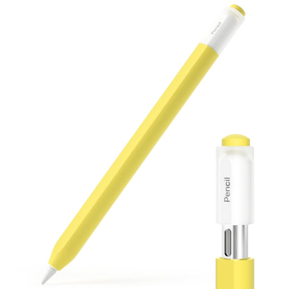 For Apple Pencil (USB-C) Transparent Jelly Stylus Protective Cover(Yellow) - Pencil Accessories by buy2fix | Online Shopping UK | buy2fix