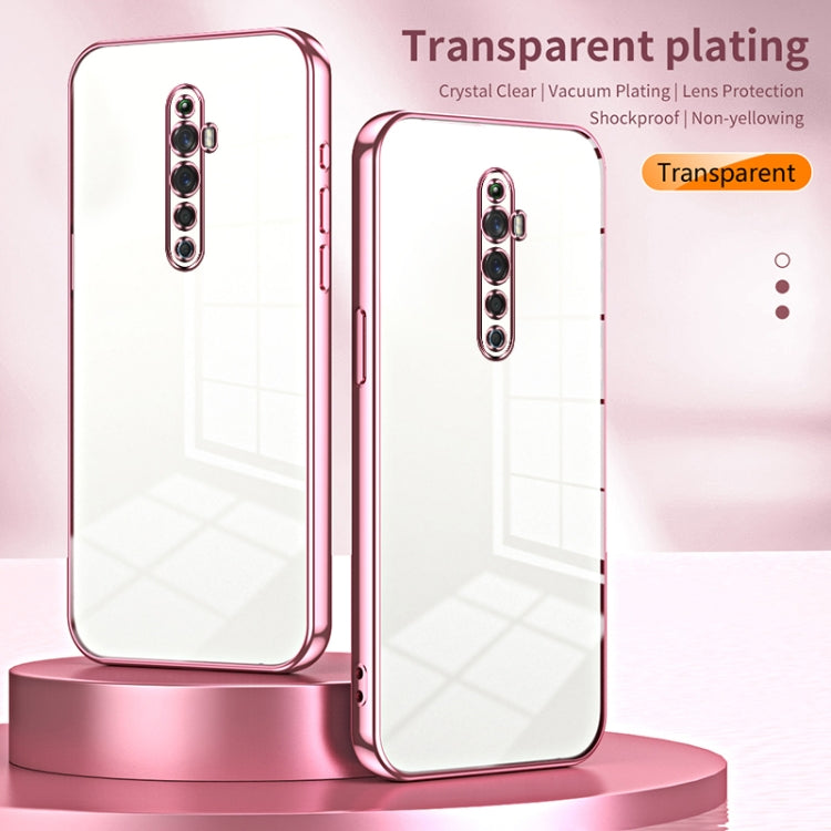 For OPPO Reno2 Z / Reno2 F Transparent Plating Fine Hole Phone Case(Transparent) - OPPO Cases by buy2fix | Online Shopping UK | buy2fix