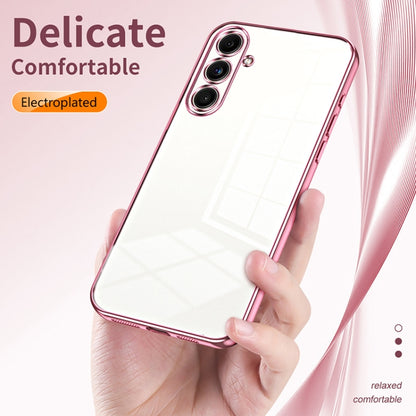 For Samsung Galaxy C55 Transparent Plating Fine Hole Phone Case(Purple) - Galaxy Phone Cases by buy2fix | Online Shopping UK | buy2fix