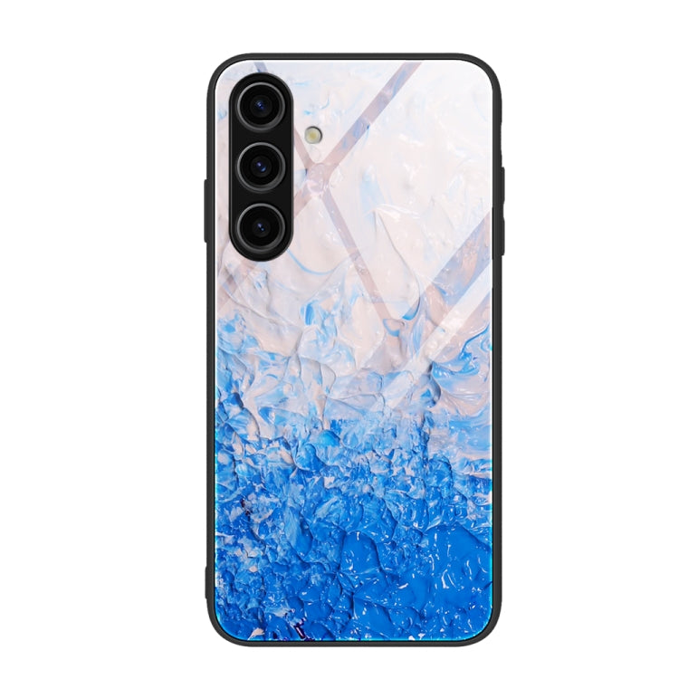 For Samsung Galaxy S24+ 5G Marble Pattern Glass Protective Phone Case(Ocean Waves) - Galaxy S24+ 5G Cases by buy2fix | Online Shopping UK | buy2fix