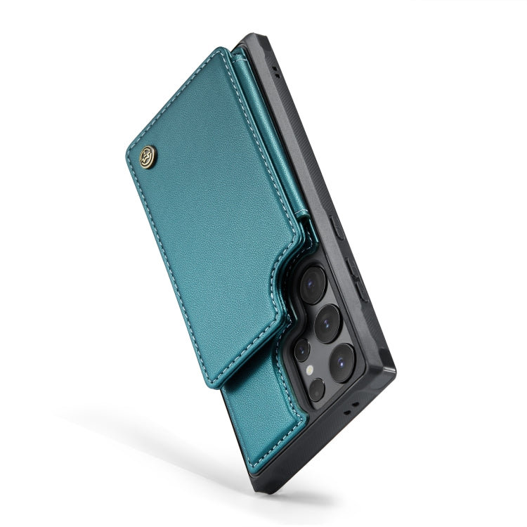 For Samsung Galaxy S24 Ultra 5G CaseMe C22 PC+TPU Business Style RFID Anti-theft Leather Phone Case(Blue Green) - Galaxy S24 Ultra 5G Cases by CaseMe | Online Shopping UK | buy2fix