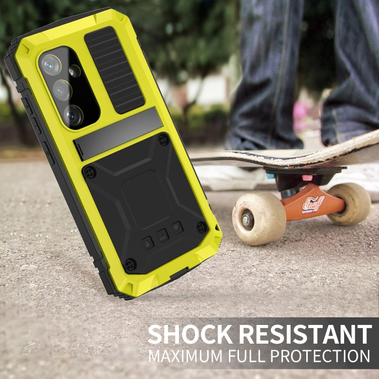 For Samsung Galaxy S24+ 5G R-JUST Life Waterproof Dustproof Shockproof Phone Case(Yellow) - Galaxy S24+ 5G Cases by R-JUST | Online Shopping UK | buy2fix