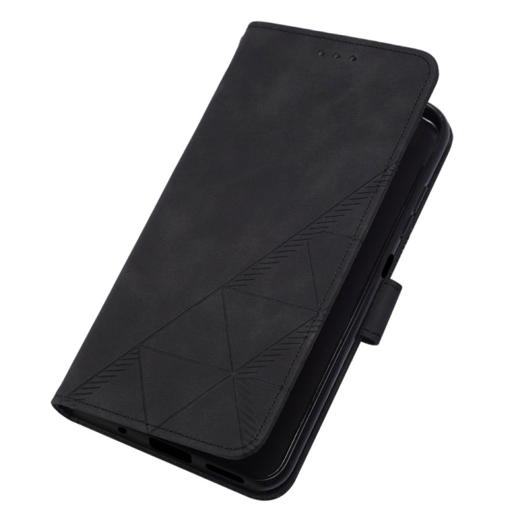 For Motorola Moto G Play 4G 2024 Crossbody 3D Embossed Flip Leather Phone Case(Black) - Motorola Cases by buy2fix | Online Shopping UK | buy2fix
