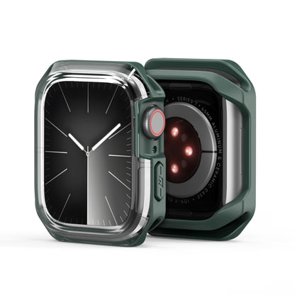 For Apple Watch 9 / 8 / 7 45mm DUX DUCIS Tamo Series Hollow PC + TPU Watch Protective Case(Transparent Green) - Watch Cases by DUX DUCIS | Online Shopping UK | buy2fix