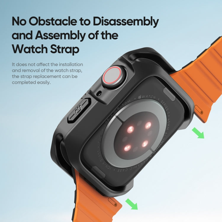 For Apple Watch 4 / 5 / 6 / SE 44mm DUX DUCIS Tamo Series Hollow PC + TPU Watch Protective Case(Translucent Black) - Watch Cases by DUX DUCIS | Online Shopping UK | buy2fix