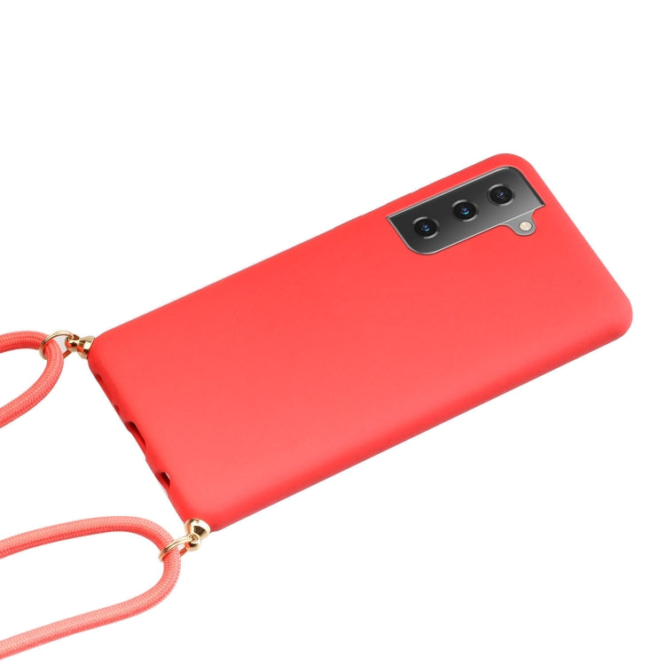 For Samsung Galaxy A25 Global Wheat Straw Material + TPU Phone Case with Lanyard(Red) - Galaxy Phone Cases by buy2fix | Online Shopping UK | buy2fix