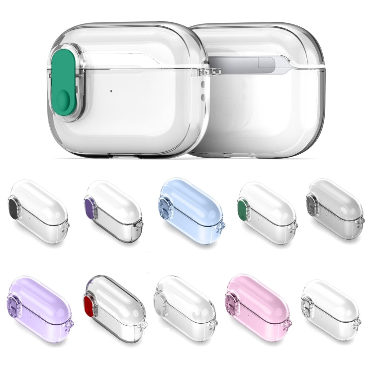 For AirPods 1/2 DUX DUCIS PECL Series Split Transparent Earphone Case with Hook(Pink) - For AirPods 1/2 by DUX DUCIS | Online Shopping UK | buy2fix