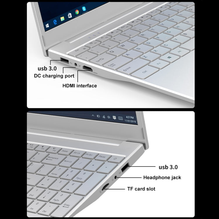 V8 15.6 inch Ultrathin Laptop, 16GB+512GB, Windows 10 Intel Processor N95 Quad Core(Silver) - Others by buy2fix | Online Shopping UK | buy2fix