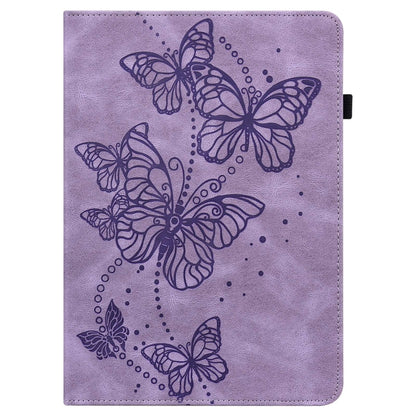 For Lenovo Tab M11 / Xiaoxin Pad 11 2024 Embossed Butterfly Pattern Leather Tablet Case(Purple) - Lenovo by buy2fix | Online Shopping UK | buy2fix