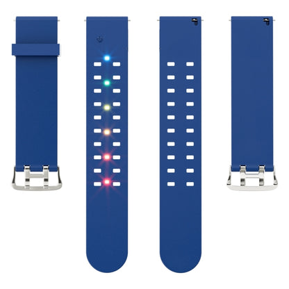 For Apple Watch SE 2023 40mm Luminous Colorful Light Silicone Watch Band(Blue) - Watch Bands by buy2fix | Online Shopping UK | buy2fix