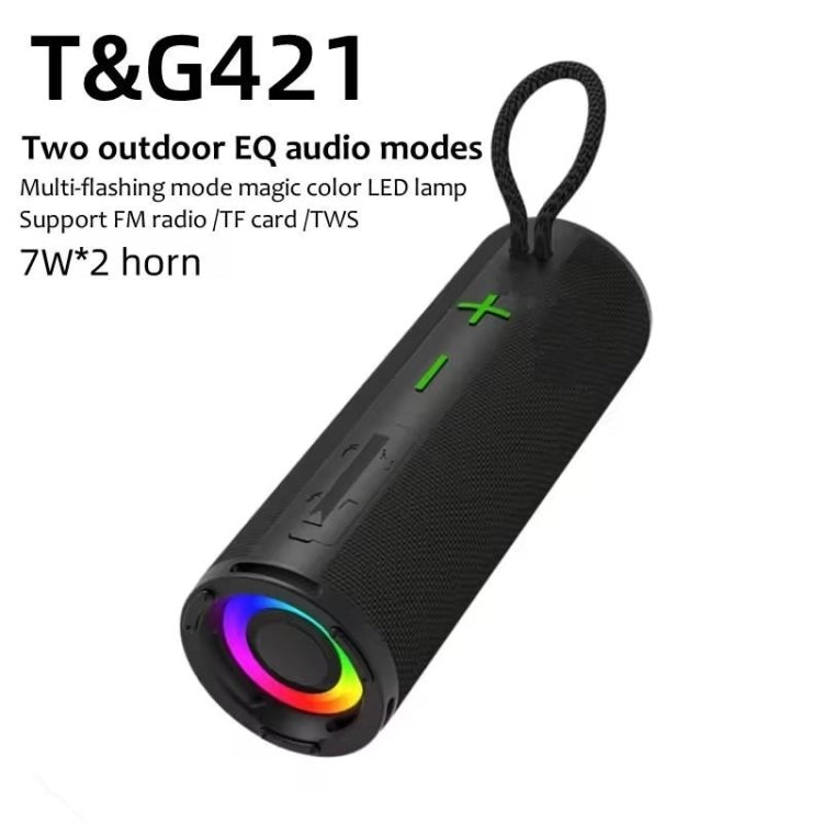T&G TG-421 RGB BT Outdoor Waterproof Speakers(Red) - Desktop Speaker by T&G | Online Shopping UK | buy2fix