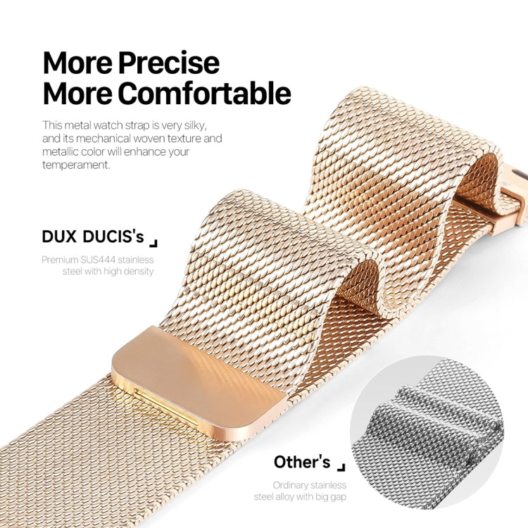 For Apple Watch Series 9 45mm DUX DUCIS Milanese Pro Series Stainless Steel Watch Band(Gold) - Watch Bands by DUX DUCIS | Online Shopping UK | buy2fix