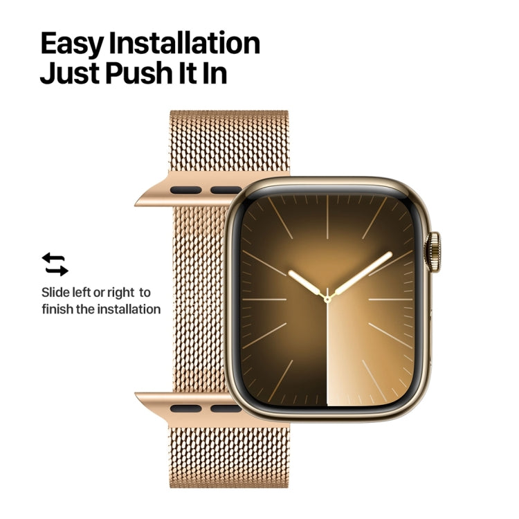 For Apple Watch Series 6 40mm DUX DUCIS Milanese Pro Series Stainless Steel Watch Band(Gold) - Watch Bands by DUX DUCIS | Online Shopping UK | buy2fix