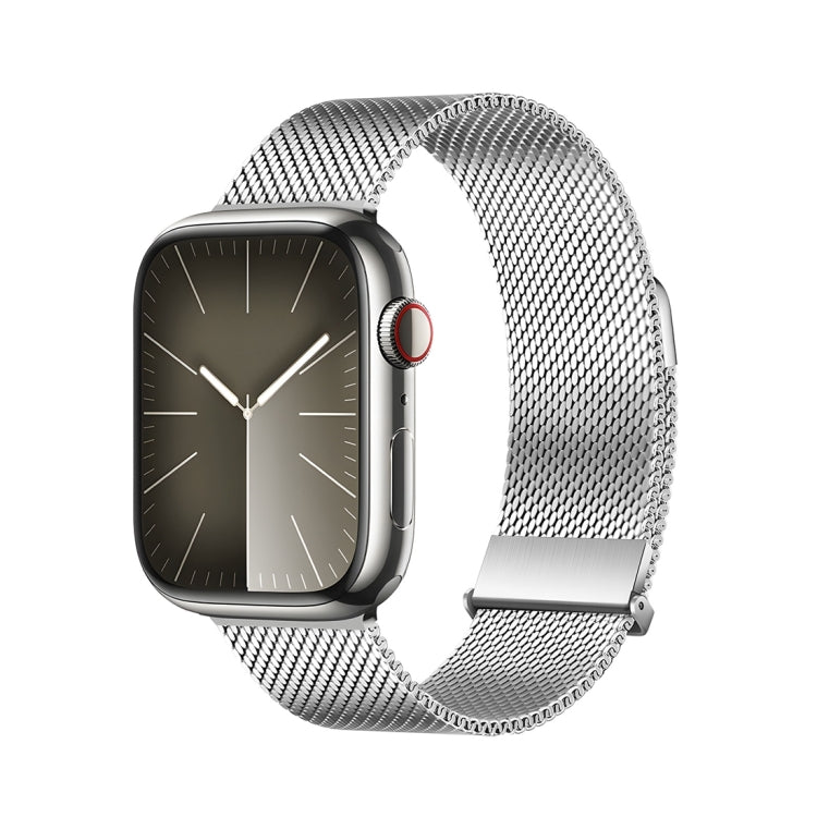 For Apple Watch Series 5 44mm DUX DUCIS Milanese Pro Series Stainless Steel Watch Band(Silver) - Watch Bands by DUX DUCIS | Online Shopping UK | buy2fix