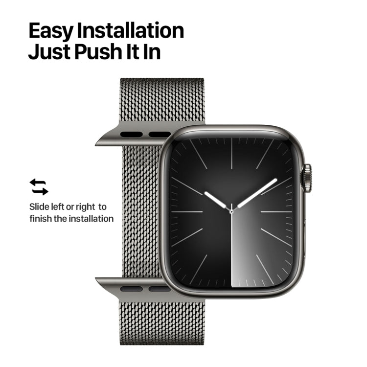 For Apple Watch Series 4 44mm DUX DUCIS Milanese Pro Series Stainless Steel Watch Band(Graphite) - Watch Bands by DUX DUCIS | Online Shopping UK | buy2fix