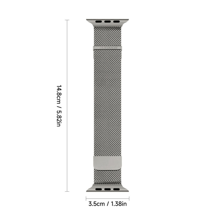 For Apple Watch Series 3 42mm DUX DUCIS Milanese Pro Series Stainless Steel Watch Band(Graphite) - Watch Bands by DUX DUCIS | Online Shopping UK | buy2fix