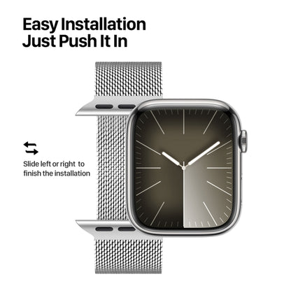 For Apple Watch Series 3 42mm DUX DUCIS Milanese Pro Series Stainless Steel Watch Band(Silver) - Watch Bands by DUX DUCIS | Online Shopping UK | buy2fix