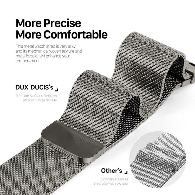 For Apple Watch Series 2 42mm DUX DUCIS Milanese Pro Series Stainless Steel Watch Band(Graphite) - Watch Bands by DUX DUCIS | Online Shopping UK | buy2fix