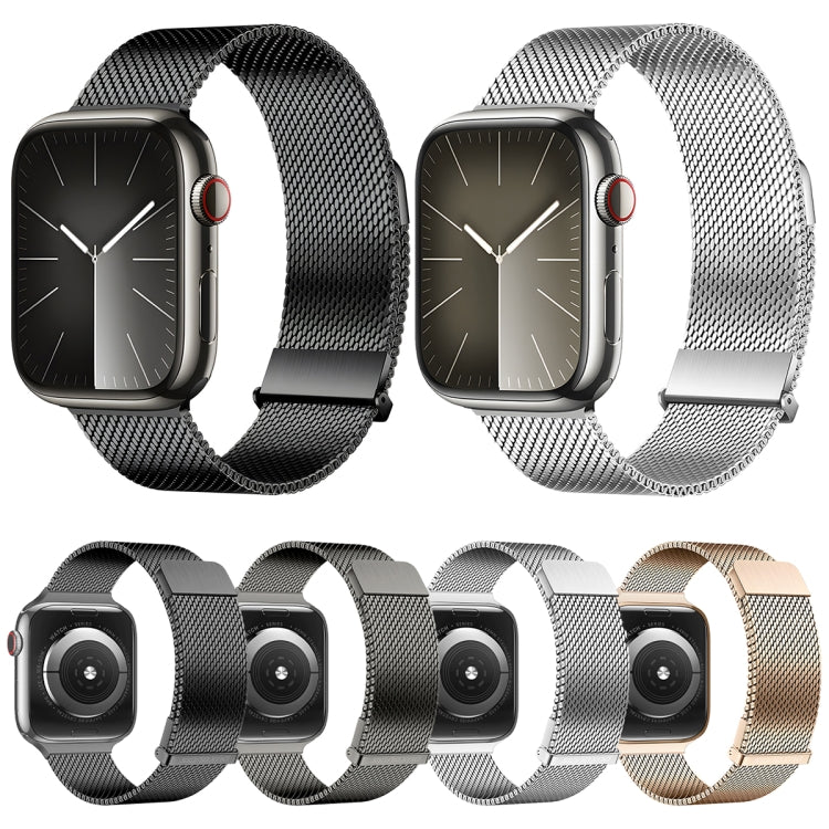 For Apple Watch Series 5 44mm DUX DUCIS Milanese Pro Series Stainless Steel Watch Band(Silver) - Watch Bands by DUX DUCIS | Online Shopping UK | buy2fix