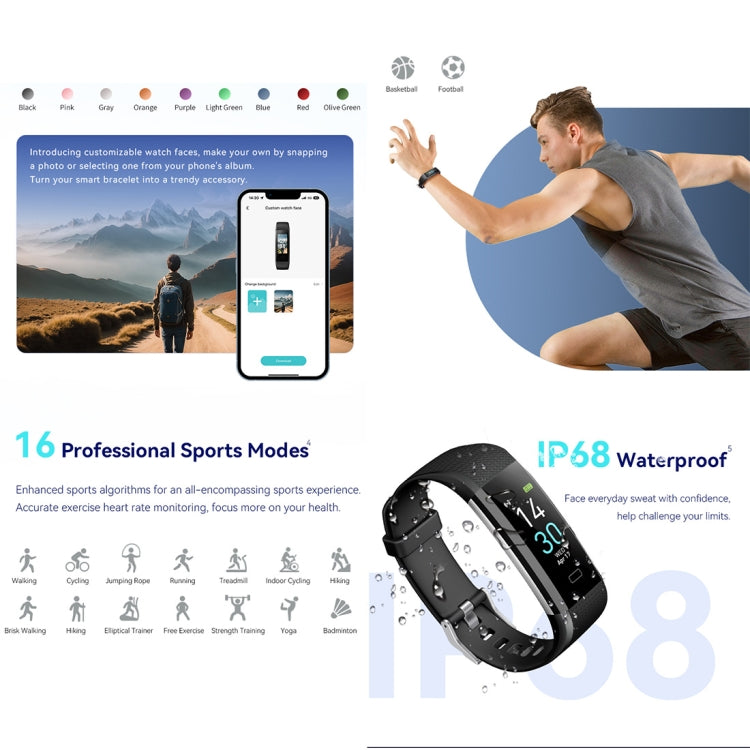 S5-4 Smart Bracelet IP68 Waterproof Heart Rate Sport Fitness Tracker Smart Watch(Orange) - Smart Wristbands by buy2fix | Online Shopping UK | buy2fix