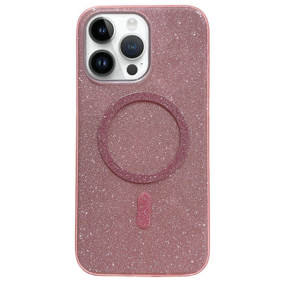 For iPhone 14 Pro Max Glitter MagSafe Magnetic TPU Phone Case(Pink) - iPhone 14 Pro Max Cases by buy2fix | Online Shopping UK | buy2fix