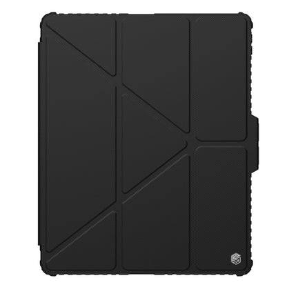 For iPad Air 13 2024 / Pro 12.9 NILLKIN Bumper Pro Multi-angle Folding Style Tablet Leather Case(Black) - iPad Air 13 2024 Cases by NILLKIN | Online Shopping UK | buy2fix