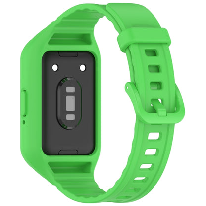 For Samsung Galaxy Fit 3 Solid Color Integrated TPU Watch Band(Fluorescent Green) - Watch Bands by buy2fix | Online Shopping UK | buy2fix