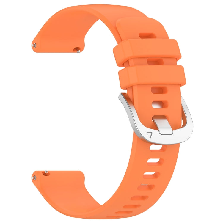 For Xiaomi Watch 2 Liquid Glossy Silver Buckle Silicone Watch Band(Orange) - Watch Bands by buy2fix | Online Shopping UK | buy2fix