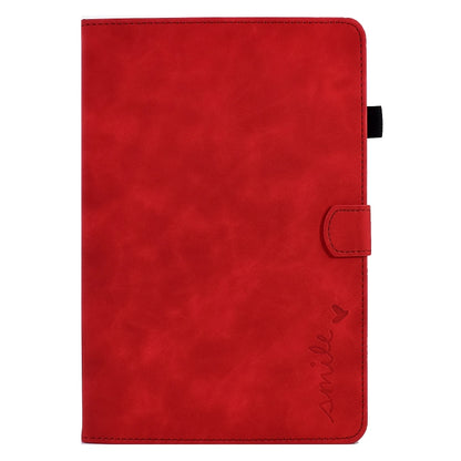 For Lenovo Tab M11 / Xiaoxin Pad 11 2024 Smile Embossed Smart Leather Tablet Case(Red) - Lenovo by buy2fix | Online Shopping UK | buy2fix