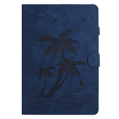 For Lenovo Tab M11/Xiaoxin Pad 11 2024 Coconut Tree Embossed Smart Leather Tablet Case(Blue) - Lenovo by buy2fix | Online Shopping UK | buy2fix