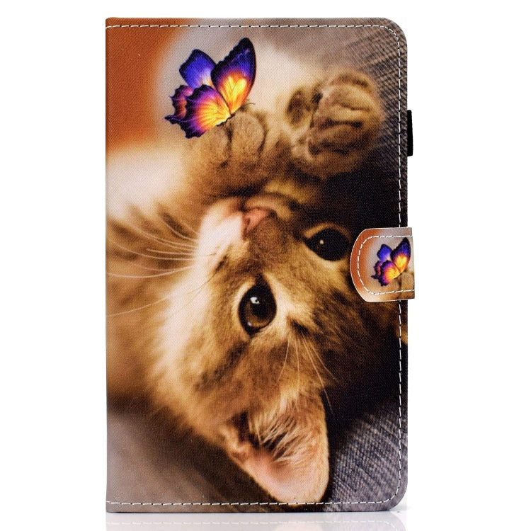 For Lenovo Tab M11 / Xiaoxin Pad 11 2024 Colored Drawing Stitching Smart Leather Tablet Case(Butterfly Cat) - Lenovo by buy2fix | Online Shopping UK | buy2fix