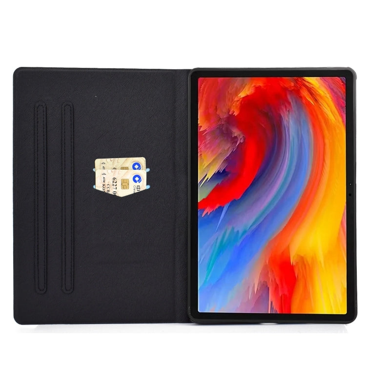 For Lenovo Tab M11 / Xiaoxin Pad 11 2024 Electric Pressed Colored Drawing Smart Leather Tablet Case(Golden Fox) - Lenovo by buy2fix | Online Shopping UK | buy2fix