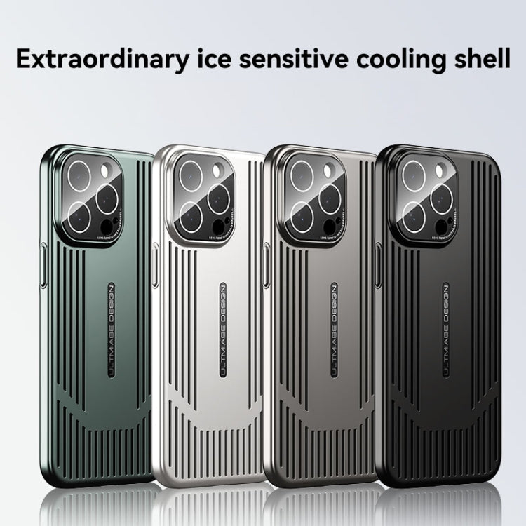 For iPhone 16 Ice Sense Heat Dissipation Electroplating Frosted Phone Case(Grey) - iPhone 16 Cases by buy2fix | Online Shopping UK | buy2fix