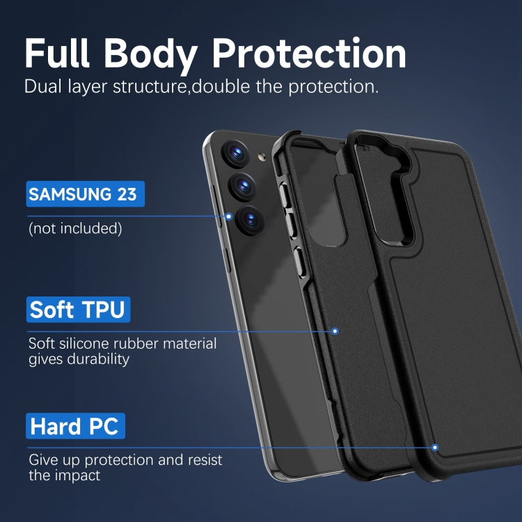 For Samsung Galaxy S23 5G RedPepper Armor PC Hybrid TPU Phone Case(Black) - Galaxy S23 5G Cases by RedPepper | Online Shopping UK | buy2fix