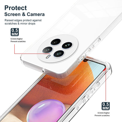 For Realme 12 Pro 3 in 1 Clear TPU Color PC Frame Phone Case(White) - Realme Cases by buy2fix | Online Shopping UK | buy2fix