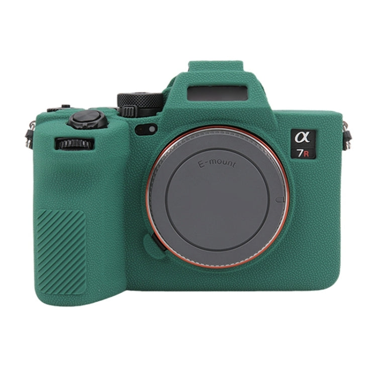 For Sony ILCE7RM5 / A7R5 Litchi Texture Soft Silicone Protective Case(Green) - Protective Case by buy2fix | Online Shopping UK | buy2fix