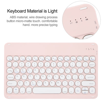 For Huawei MatePad Air 11.5 Round Button Bluetooth Keyboard Rotatable Holder Leather Case(Rose Gold) - Huawei Keyboard by buy2fix | Online Shopping UK | buy2fix