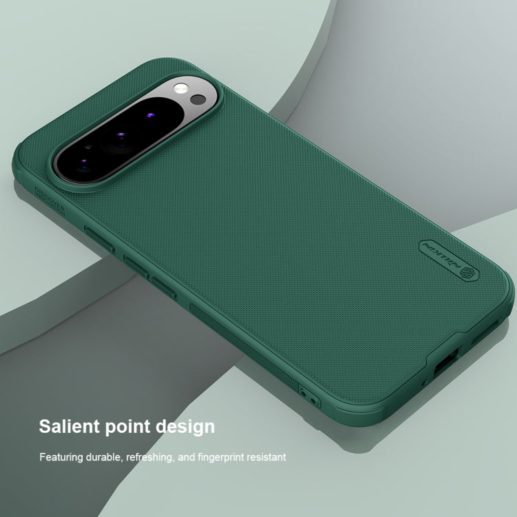For Google Pixel 9 Pro NILLKIN Frosted Shield Pro Magnetic Phone Case(Green) - Google Cases by NILLKIN | Online Shopping UK | buy2fix