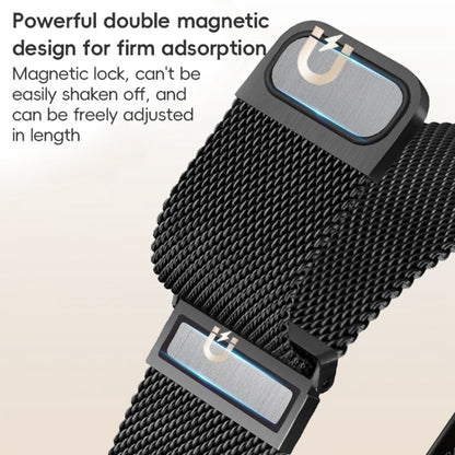 For Apple Watch Series 9 45mm ZGA Milanese Magnetic Metal Watch Band(Black) - Watch Bands by ZGA | Online Shopping UK | buy2fix