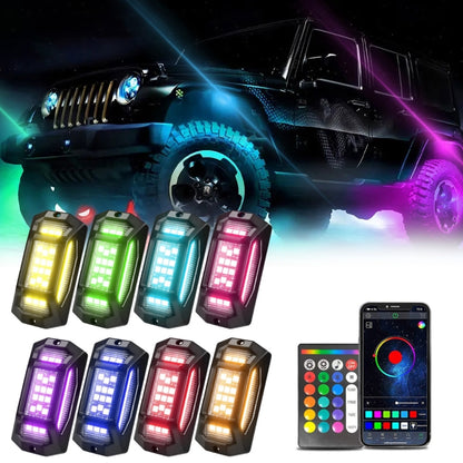 8 in 1 G6 RGB Colorful Car Chassis Light LED Music Atmosphere Light With 24-Button Remote Control - Atmosphere lights by buy2fix | Online Shopping UK | buy2fix